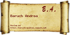 Baruch Andrea névjegykártya